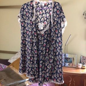 Vintage Christian Dior 2pc Sleep Lingerie Set - L